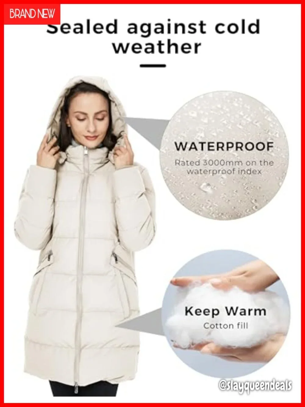 Warm Thickened Parka Coat Winter Puffer Jacket with Hood
